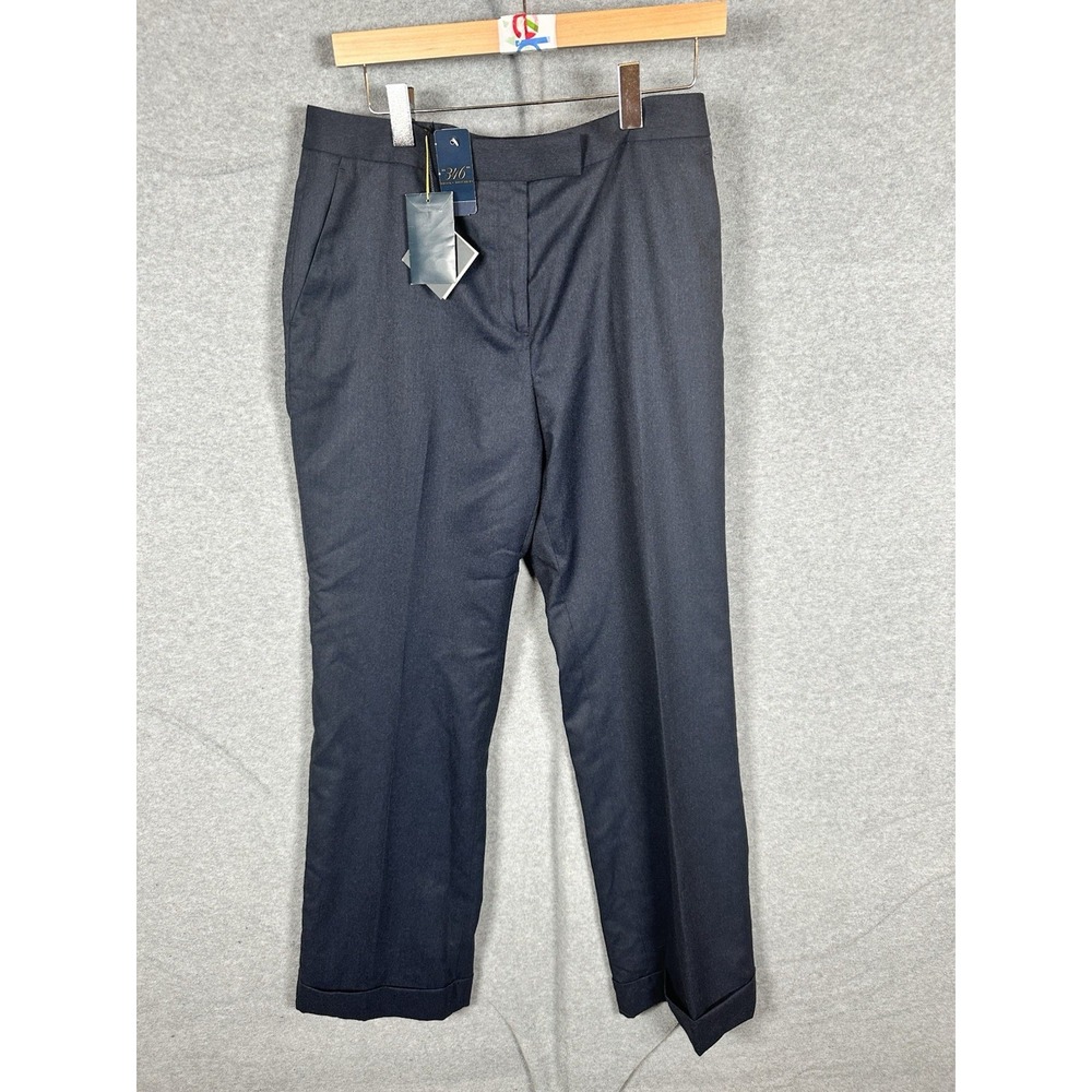 Brooks Brothers 346 Caroline Fit Women's 10 Navy Wool Dress Pants NWT Cuffed